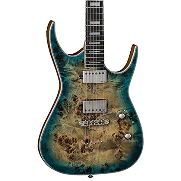 Dean Guitarra Exile Select 6 Cuerdas Burl Poplar Guitarra Eléctrica Satin Turquesa Right Turqueise Exilebrl Stqb