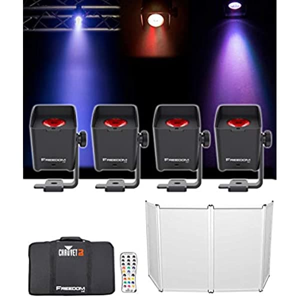 Chauvet Dj Freedom H1 X4 4 Inhalmbrico Wash Par Luces+Fondo+Cargador+Remoto+Fachada FREEDOMH1X4+RFAAW