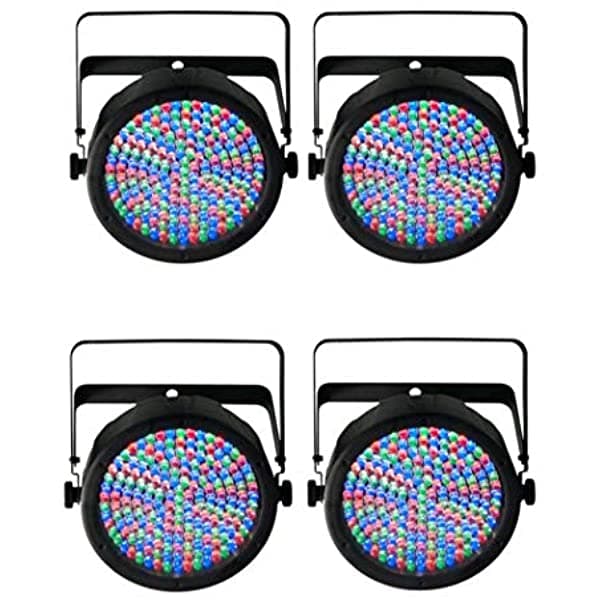 Chauvet Slimpar 64 Led Dmx Slim Par Can Stage Pro Dj Rgb Luz Efecto 4 Pack