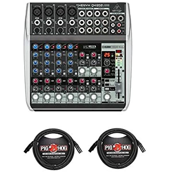 Behringer Xenyx Qx1202Usb Premium 12-Entradas 2-Bus Mezclador Xenyx Mic Preampls Y Compressores Y British Eqs British Multi-Fx Procesador Y Usb Audio