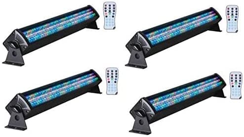 4 American Dj Adj Mega Bar 50Rgb Rc Led 7 Canales Dmx Rgb Luces Remoto