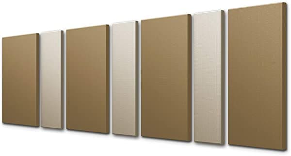 Acoustimac Dmd Pinstripe Acústica Panel De Pared Pack 7 Pcs 34X1-Stone 44X2-Khaki2 WP-PINSTRIPE