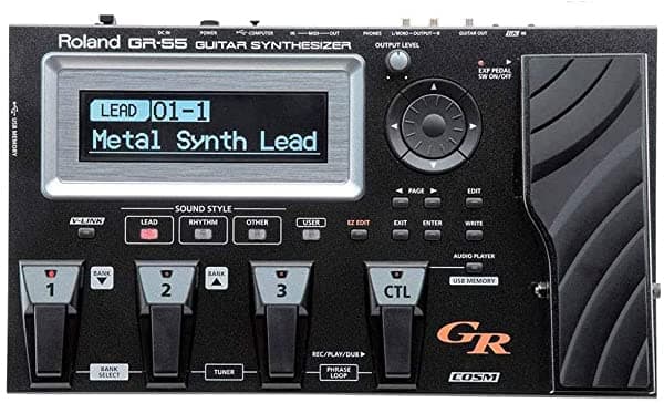 COR Roland Gr-55 - Sintonía Para Guitarra Color Negro Sin Auriculares Inalámbricos Gk-3 Estéreo Bluetooth En El Oído Y 1 Año De Garantía GR-55S-BK