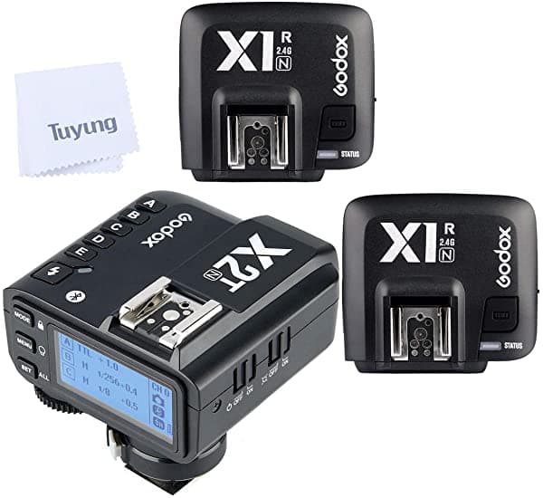 Godox X2T-N 2.4G TTL disparador de flash inalámbrico con 2X X1R-N receptor para Nikon i-TTL compatible con smartphone remoto X2T-N+X1R-N compatible Sb910/Sb800/Sb500/Sb900/V860N