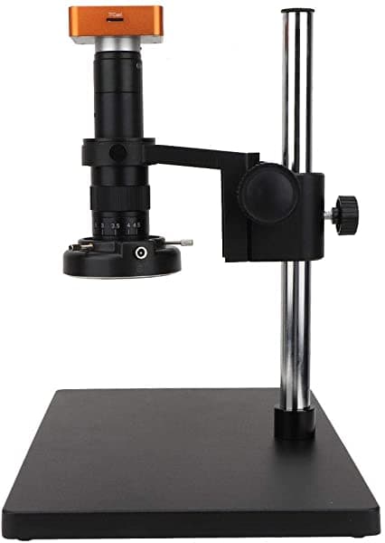 Acogedor Cámara de microscopio digital cámara de microscopio de soldadura industrial de 21 MP cámara de video HDMI USB + aro de luz de 60 LED + soporte universal lente de montura en C de 180X