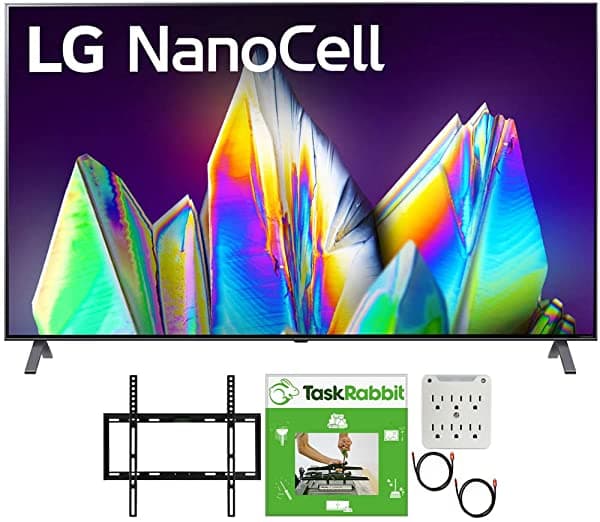 Lg 8K Hdr Smart Led Nanocell Tv Con Ai Thinq 2020 Modelo Bundle Con Servicios De Instalación Taskrabbit + Deco Gear Wall Mount + Cables Hdmi + Adaptador De Sobretensión) E23Lg65Nano99