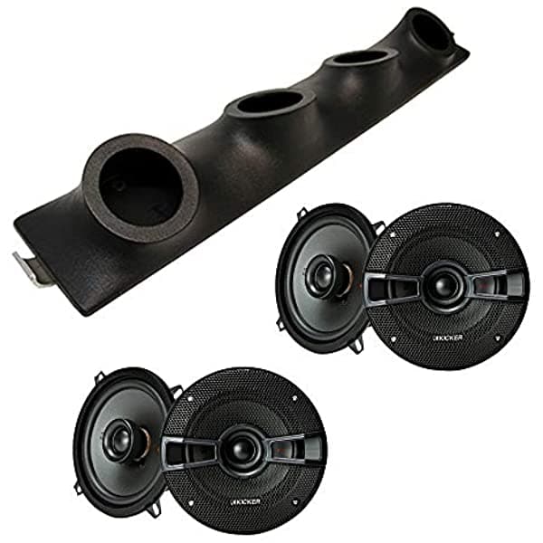 Waves and Wheels Compatible Con Artic Cat Wildcat Utv Kicker Ks525 Custom Quad 5 1/4 "Pod Altavoces Cargados Caja UTVA-R-KS-2
