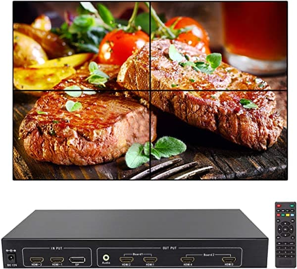 RIJER Controlador De Pared De Vídeo 4K Hdmi Matrix Switch Hdmi Matrix Selector Picture Multiviewer Rj-Ud22 2X2 1X2 2X1 1X3 1X4 Mode