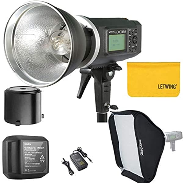 Godox Ad600Bm - Luz Estroboscópica De Estudio Para Flash Gn87 1/8000 Hss Bowens Mount Monolight Lámpara De Flash Portátil De 600 W Con Reflector Estándar Godox Ad-R6 31.5 In X 31.5 In /32 Pulgadas X 32 Pulgadas
