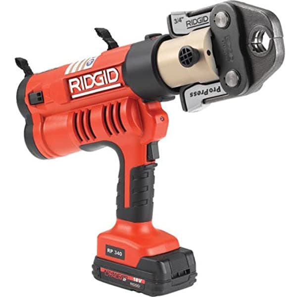 Ridgid Rp 340-B - Herramienta De Prensado Hidráulico 43348 Mordazas No Incluidas Mordazas De Herramienta Propress Pureflow Megapress Mordazas Y Anillos De La Serie Estándar Compatibles (Inalámbricos)