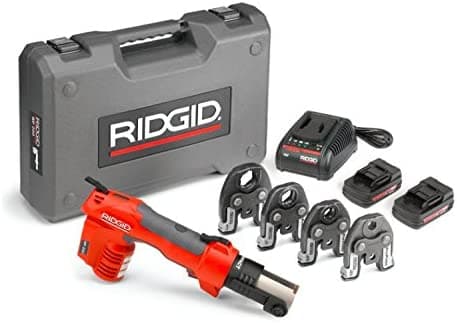 Ridgid Rp 200-B Kit De Herramientas De Prensa 43433 Herramienta De Engarzado Hidráulico Con Garras Propress - Compatible Con Pureflow Pex (Inalámbrico)