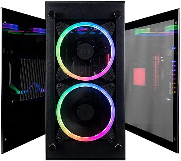 Computer Upgrade King Cuk Stratos - Mini Pc Para Videojuegos (Refrigeración Líquida Amd Ryzen 9 64 Gb De Ram 1 Tb Nvme + 2 Tb Hdd Nvidia Geforce Rtx 3080 10 Gb 750 W Platinum Psu Windows 10 Home)