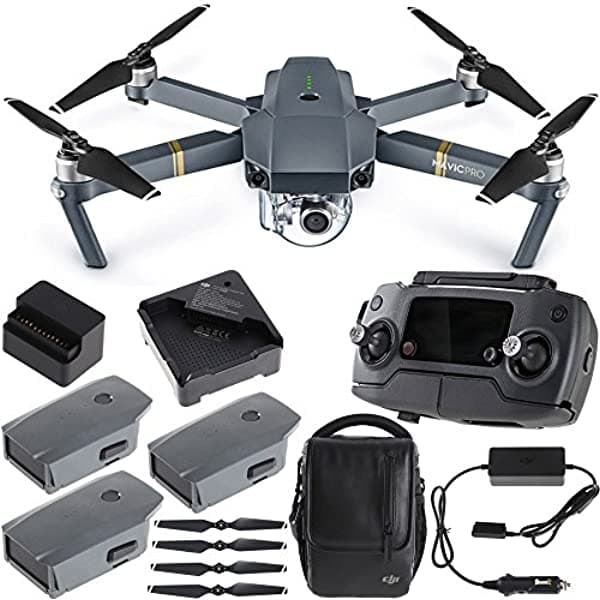 Dji Mavic Pro Quadcopter Drone Combo Pack Con Cámara 4K Y Wi-Fi + Paquete De Batería Extra CP.PT.000667
