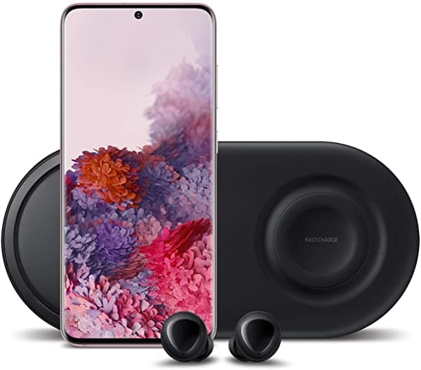 Samsung Galaxy S20 5G Desbloqueado De Fábrica De 128 Gb | Nuevo Paquete De Teléfono Celular Android | Versión De Ee. Uu. | Rosa Nube | Incluye Samsung Galaxy Buds Y Samsung Duo Estación De Carga Inalámbrica