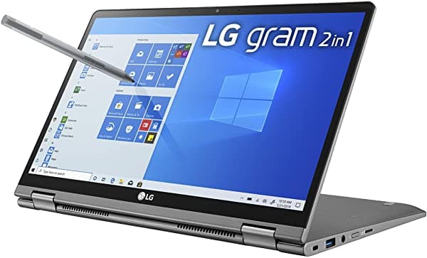 Lg Gram 14T90N 14" Wqxga (1920 X 1080) 2 En 1 Ligero Pantalla Táctil Core I7 De 10ª Generación 16Gb De Ram 1Tb Ssd Usb-C Hdmi Usb- Plateado 14T90N-R.AAS9U1