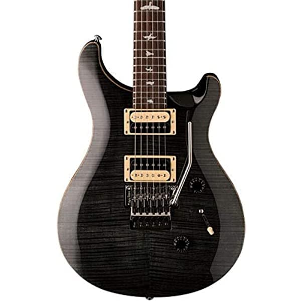 PRS Paul Reed Smith SE Custom 24 Floyd Rose Guitarra Eléctrica con Funda Acolchada Gris Negro CM4GBFL2