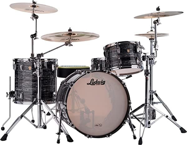 Ludwig Classic 3-Piece De Arce Shell Pack Clásico Negro Oyster Pearl L8323AX1QWC