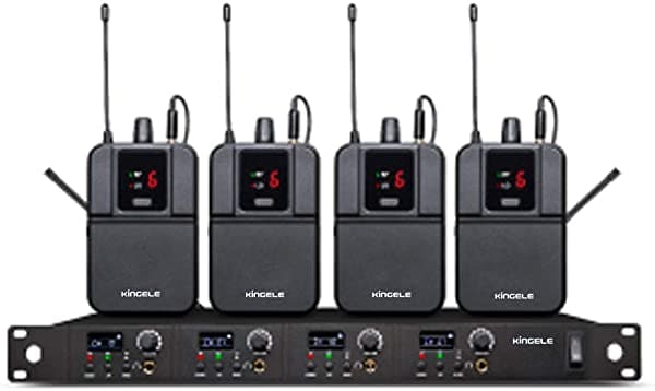 Kingele - Monitor Inalámbrico Uhf Para Monitor De Escenario Inalámbrico Negro