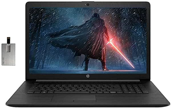 2020 HP Pavilion 17.3" HD+ Notebook Procesador Intel Core i5-1035G1 32 GB de RAM 1 TB PCIe SSD Intel UHD Graphics DVD-RW HDMI 720P HD Webcam Windows 10S Negro Tarjeta USB de 32 GB Snow Bell 17-BE2805DX