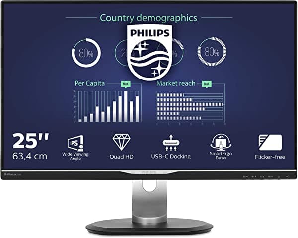 Philips Brilliance Monitor Lcd Con Base Usb-C 258B6Queb/00