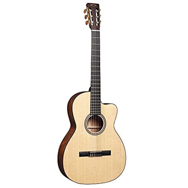 Martin Guitar 000C12-16E Nylon con Funda, Guitarra Electroacústica, Construcción de Caoba y Abeto Sitka, Acabado Brillante en la Tapa, 000C-12 Trastes y Perfil de Mástil de Perfil Bajo Natural 10000C1216ENYLON-01