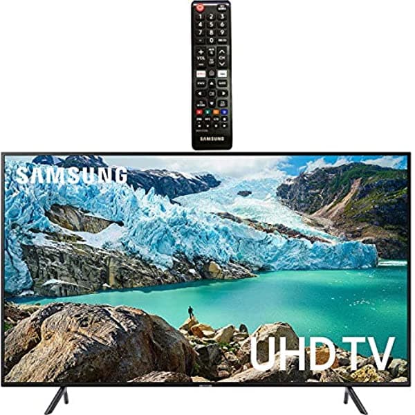 Samsung Smart Tv 58" 4K Uhd Pantalla Plana Tv (Un58Ru7100Fxza) Con Hdr Google Apple Y Alexa Compatible + Mando A Distancia Con Netflix Y Botones Prime Para Samsung Tv UN58RU7100FXZA/kit1