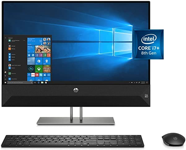Hp Pavilion 24-Inch All-In-One Computadora Intel Core I7+8700T 8 Gb De Ram Y 16 Gb De Memoria Intel Optane Con Hp Spectre Recargable Mouse 700 4NM64AA#ABA