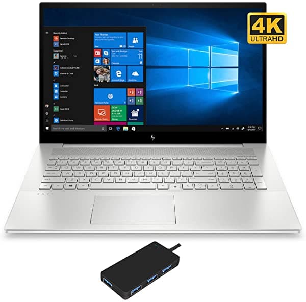 Hp Envy 17T-Cg000 Portátil Doméstico Y Empresarial (Intel I7-1065G7 De 4 Núcleos 16Gb De Ram 2Tb M.2 Sata Ssd Nvidia Mx330 17.3" 4K Uhd (3840X2160) Huella Digital Wifi Bluetooth Cámara Web 1 Usb 3.2 Win 10 Home)
