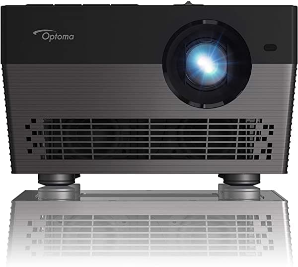 Optoma UHL55 Proyector Inteligente LED 4K con HDR, Brillante de 1500 lúmenes, Compatible con Alexa y Asistente de Google, para Cines en Casa y Exteriores, Enfoque Automático, Altavoz Bluetooth Incorporado, Transmite Netflix, Negro