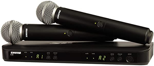 Sistema De Micrófono Inalámbrico Shure Blx288/Sm58 De Doble Canal Con (2) Micrófonos Vocales Portátiles Sm58 BLX288/SM58-J11