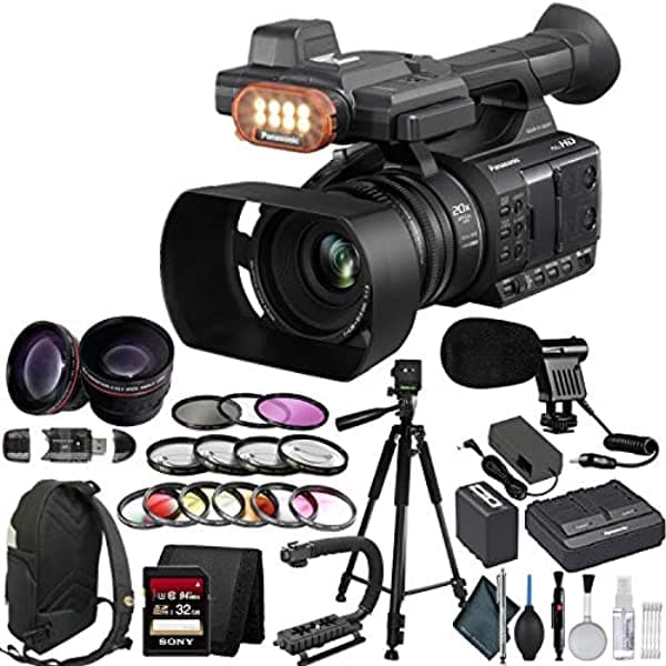 Mad Cameras Panasonic Ag-Ac30 Full Hd Videocámara Con Paquete De Mejora De Lente