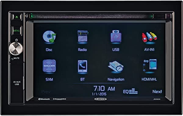 Jensen Jrv9000R 2.0 Pantalla Táctil De 6.2 Pulgadas Doble Din/Sistema Receptor Multimedia Bluetooth Jrv9000 Con Arnés Dvd Tecnología De Nav Siriusxm Ready Bt Iphone/Ipod Mhl Hdmi Usb Av In.