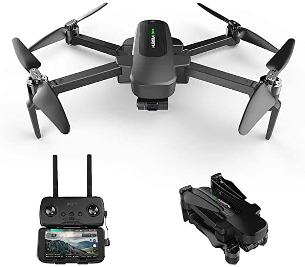 Hubsan Zino Pro Drone Con Cámara 4K Uhd De 3 Ejes Gimbal Fpv Rc Quadcopter 4Km 5G Transmisión Wifi Motor Sin Escobillas Gps Retorno A Casa Brazo Plegable Rtf