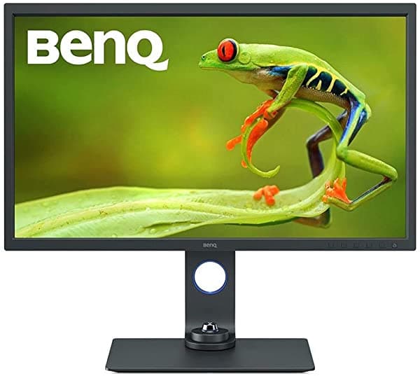 BenQ SW321C 32" 4K IPS monitor para edición de foto y video con AQCOLOR Tech 99% AdobeRGB 100% sRGB/Rec.709 95% DCI-P3/Display P3 calibración de hardware sincronización de color papel tecnología de uniformidad HDR USB-C con PD