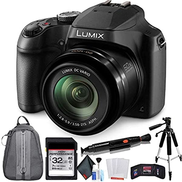 Panasonic Lumix Dc-Fz80 - Cámara Digital Con Tarjeta De Memoria De 32 Gb Y Mochila Acolchada DC-FZ80K