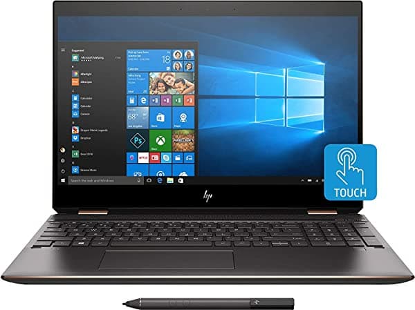HP Spectre x360 - notebook 2 en 1 (15.6" 4K Ultra HD pantalla táctil Intel Core i7 memoria de 16GB SSD de 512GB 15-DF0013DX)