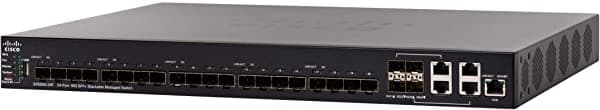Conmutador Administrado Apilable SX550X-24F De Cisco Con 24 Puertos 10 Gigabit Ethernet (GbE) 20 Ranuras SFP+ 4 x 10G Combo SFP+ Enrutamiento Dinámico L3 Garantía Limitada De Por Vida (SX550X-24F-K9-NA)