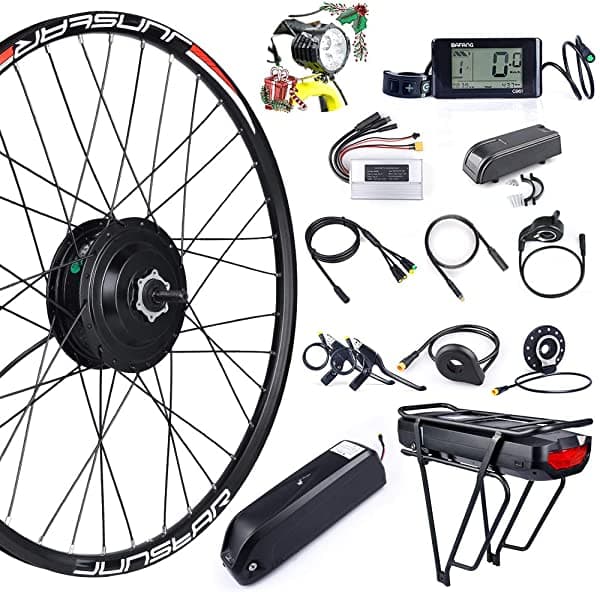 Bafang Kit De Conversión De Bicicleta 48 V 500 W Motor De Eje Trasero Para Bicicleta 20 "26" 27.5 "700C Kit De Rueda Trasera Con Pantalla Lcd Pas Ebike Batería Y Cargador