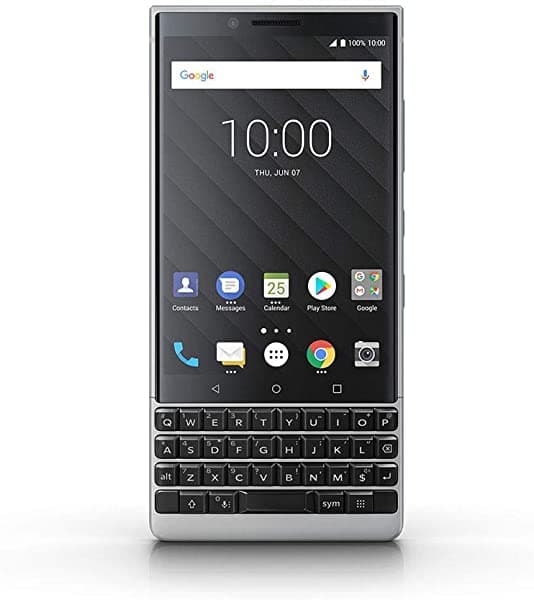 Blackberry Key2 Silver Unlocked Single Sim Bbf100-2 Single Sim Android Smartphone (At&T/T-Mobile) 4G Lte (Silver 64Gb - Us Warranty) KEYTWODS64GB4G