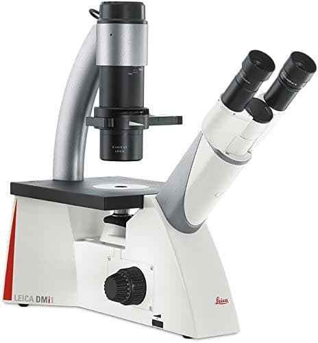 Leica Microsystems 11526208 DMi1 Microscopio Invertido Con 18 mm De Campo De Visión Con 2 Slider De Fase S80 Condensador Hi Plan Y Objetivos De Contraste De Fase