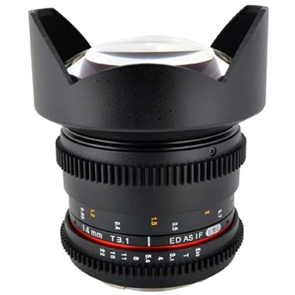 Rokinon Cine Cv14M-S - Objetivo Gran Angular Para Sony Alpha (0.551 In T3.1 Apertura Sin Clic Compatible Con Enfoque De Enfoque De 0.551-0.551 In)