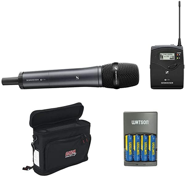 Sennheiser Ew 135P G4 Sistema De Micrófono Inalámbrico Con Micrófono De Mano 835 G Paquete Móvil Y Kit De Cargador Rápido De 4 Horas EW 135P G4-G