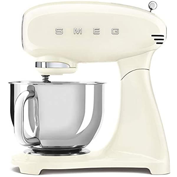 Smeg Batidora de Pie Vintage Años 50 (Crema) SMF03CRUS - Estilo Retro Moderna y Funcional para Pastelería