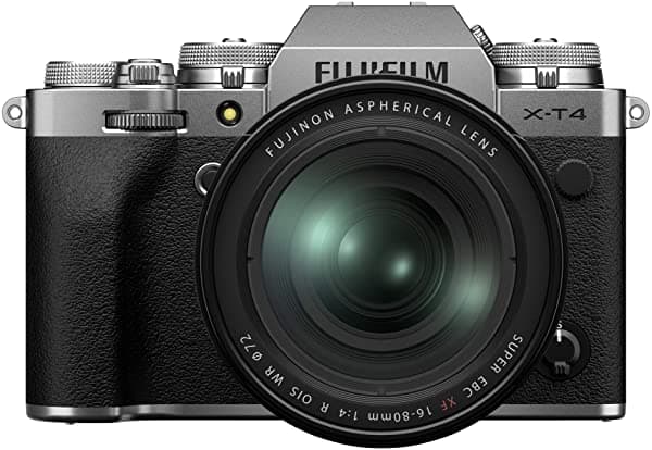 Fujifilm X-T4 - Cámara Digital Sin Espejo (Cuerpo Solamente) X-T4 XF16-80mm Kit - Silver