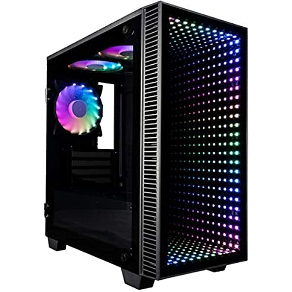 Computer Upgrade King Empowered PC Continuum Micro Gaming Desktop - NVIDIA GeForce RTX 3080 (~ 4070), AMD Ryzen 7 5800X3D de 8 Núcleos (> i9-12900K en fps), 32GB RAM, 512GB NVMe + 2TB HDD, WiFi, Windows 11 - Computadora Gamer RGB DT-CU-0051-CUK-159