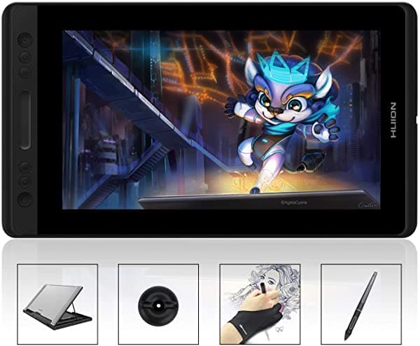 Huion Kamvas Pro 13.3 Pulgadas Gráfico Dibujo Tablets Pantalla Pen Display Con 4 Teclas Express Y 1 Barra Táctil Soporte Incluido Funciona Con Chromebook