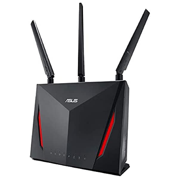 ASUS AC2900 Router WiFi para Gaming (RT-AC86U) - Router Inalámbrico de Banda Dual Gigabit, Acelerador de Juegos WTFast, Streaming, Compatible con AiMesh, Seguridad en Internet de Por Vida Incluida, QoS Adaptativo.