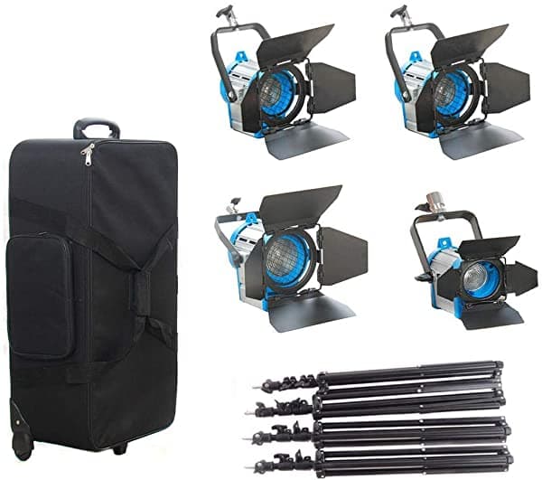Came-Tv Fresnel - Juego De 4 Luces De Tungsteno 1 X 650 W 2 X 300 W Y 1 X 150 W Fresnel Tungsten Kit
