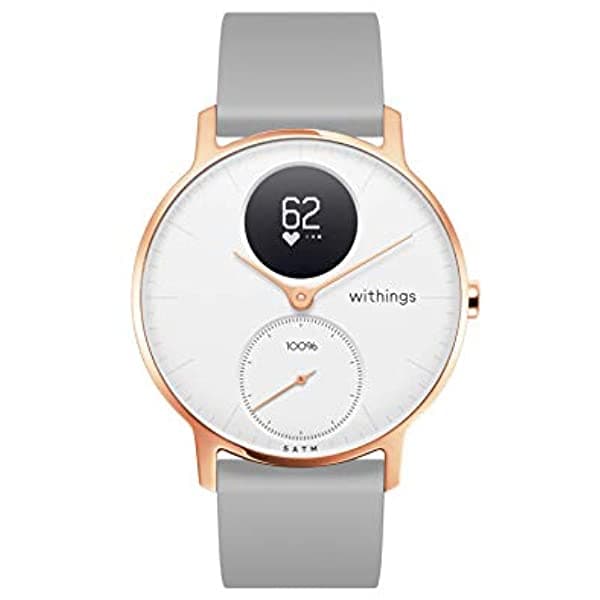 Withings Steel Hr Hybrid Smartwatch - Actividad Sueño Fitness Y Ritmo Cardíaco Con Gps Conectado 36white - RG - S. Grey-All-Inter