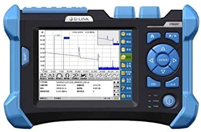 G LINK Fibra Óptica Otdr Medidor Tr600 57'' Ftth Singlemode 1310/1550Nm 32/30Db Pantalla Táctil Óptico Time-Domain Reflectometer Incorporado En Vfl